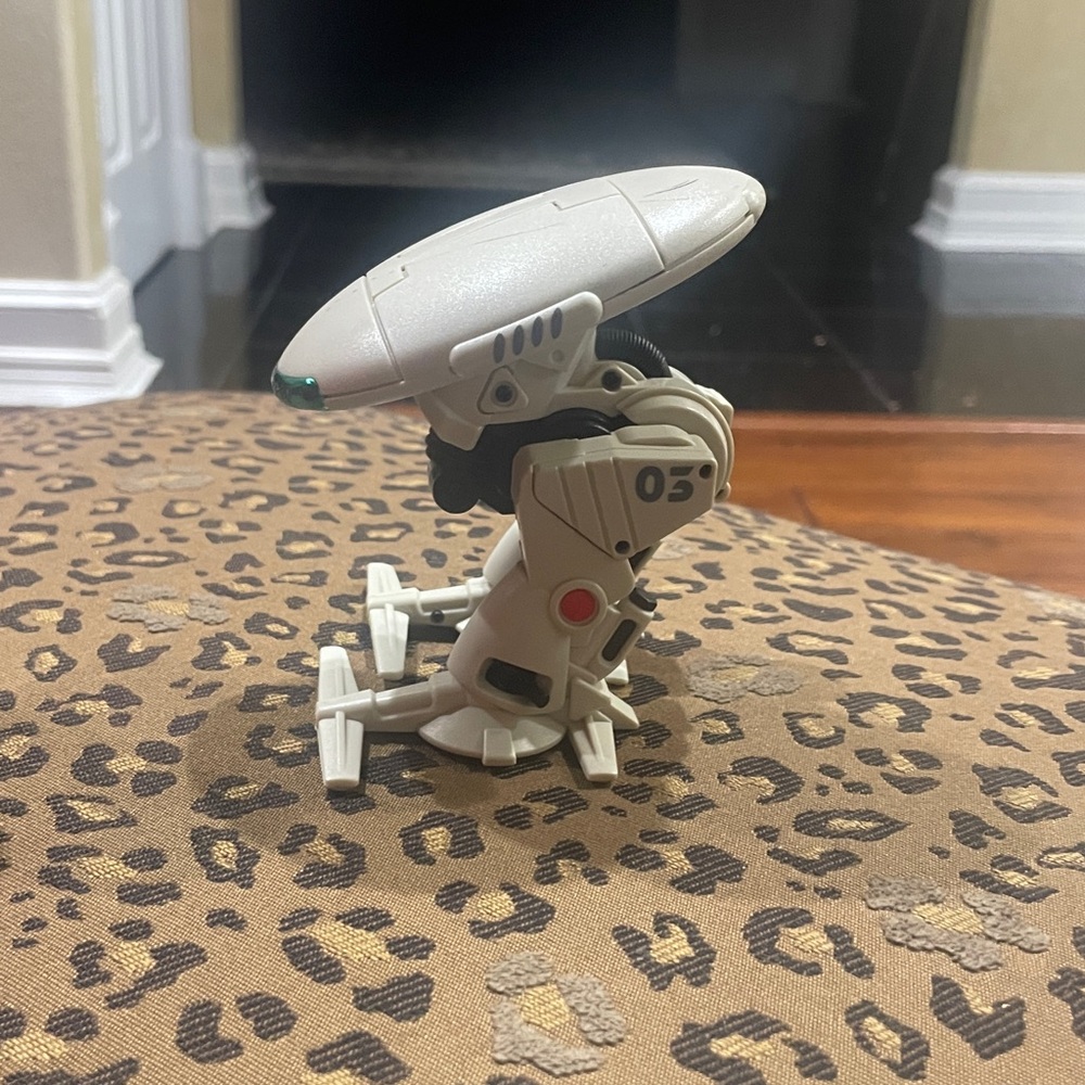 White Robot Toy with Green Details - Picture 3 of 5